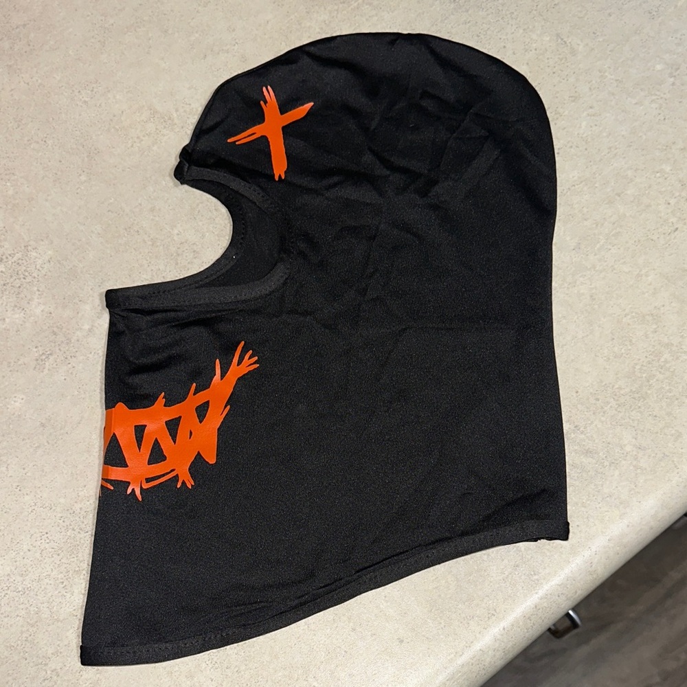 Black and Orange Balaclava